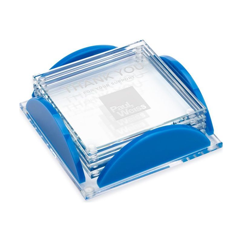 Rockford Coasters Set of 4, Blue Base
