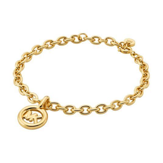 Michael Kors Logo Charm Chain-Link Bracelet