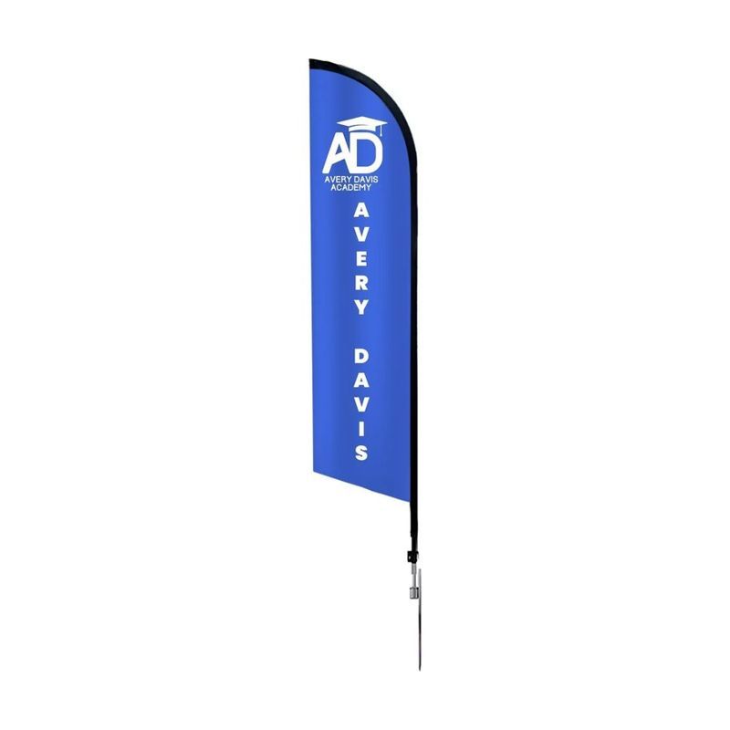 Single Sided Blade Flag with Cross Base 2.5' x 15.42'