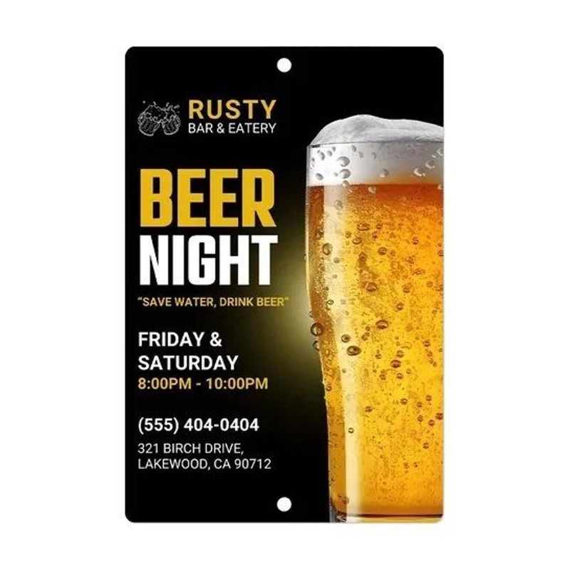 Custom Beer Sign 1 ft x 1 ft