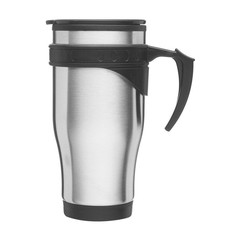 Sporty Stainless Steel Travel Mug, 16 oz