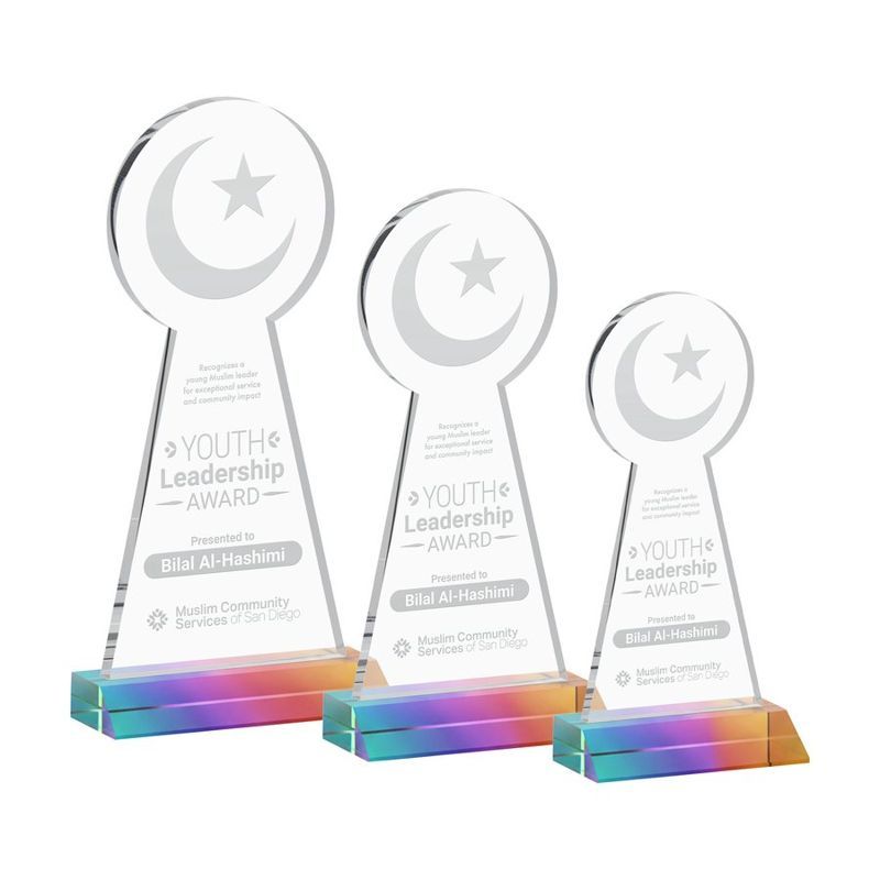 Crescent and Star Crystal Award - Prismatic