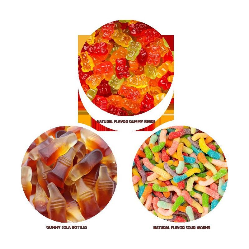 Custom-Lid Gummy Candy Box, 12 Oz.