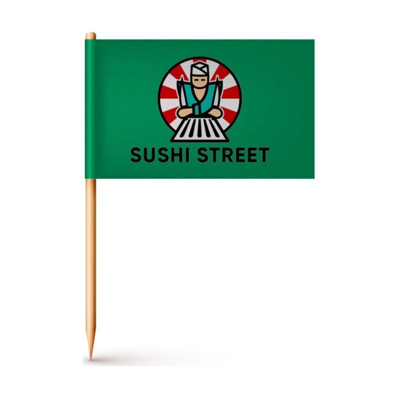 Custom Paper Toothpick Flags 1" x 1.5"