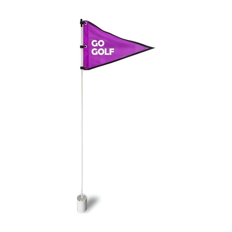 Single Sided Triangle Golf Flag 20" x 14"