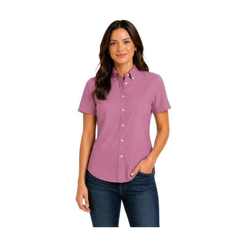 Ladies' Short Sleeve Oxford Shirt
