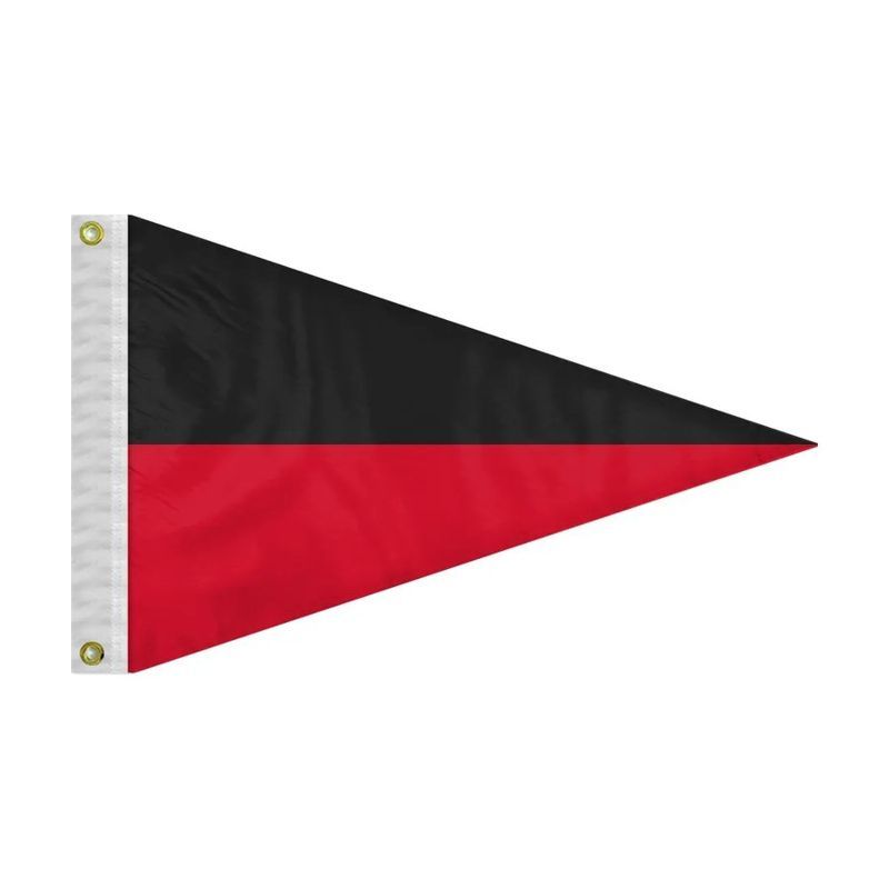 2-Color Horizontal Attention Pennant Flag
