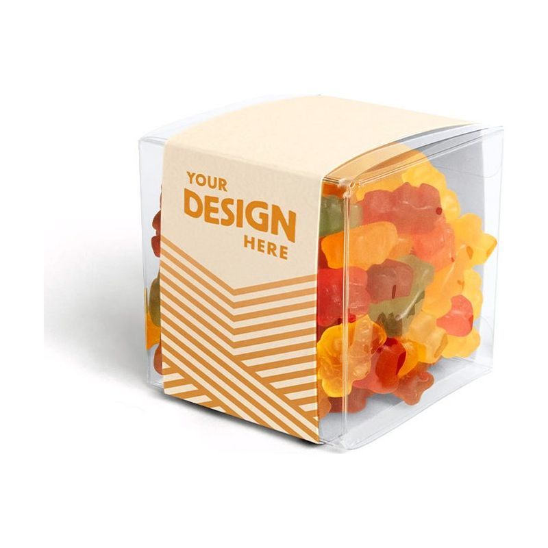 Custom-Sleeve Gummy Candy Cube, 8 Oz.