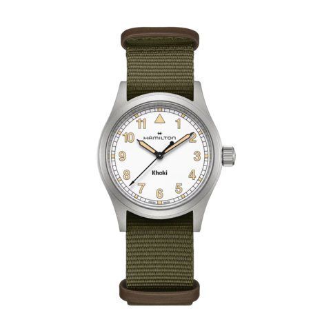 Hamilton Khaki Field Quartz Green Textile Strap Watch