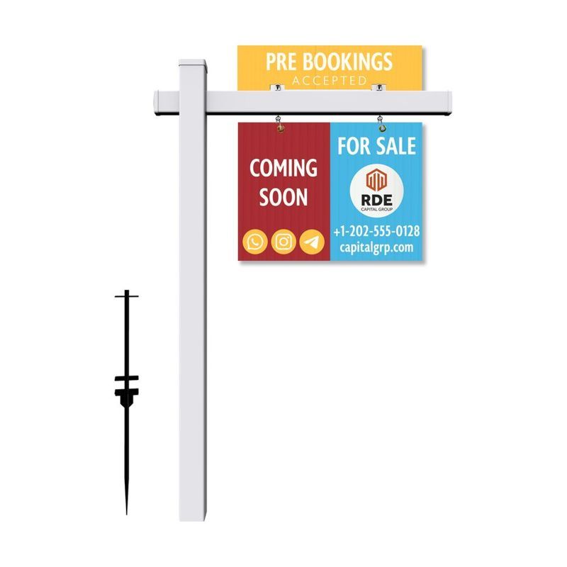 24" x 36" Real Estate Sign Post Kit with Rider