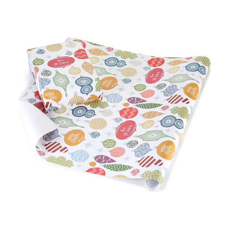 Retro Ornaments Personalized Wrapping Paper Roll
