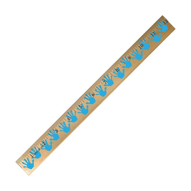 Handprint Background Ruler - Clear Lacquer Finish