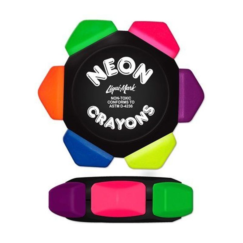Neon Six Color Crayon Wheel