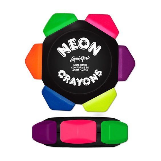 Neon Six Color Crayon Wheel