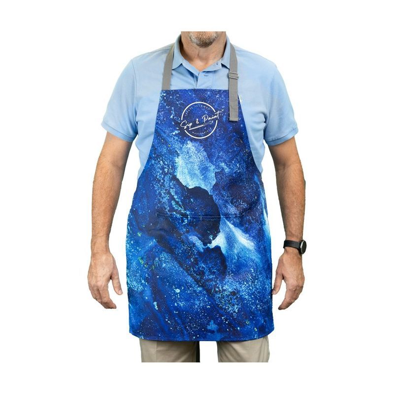 Full Color Apron with Divided Pocket and Adjustable Neck Strap