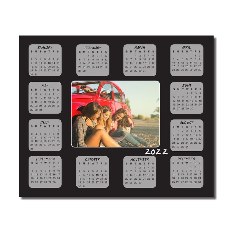 Repositionable Refrigerator Calendar with Personalized Photo