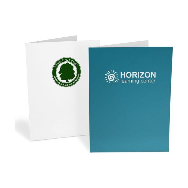 Ink-Printed Presentation Folder, White Gloss