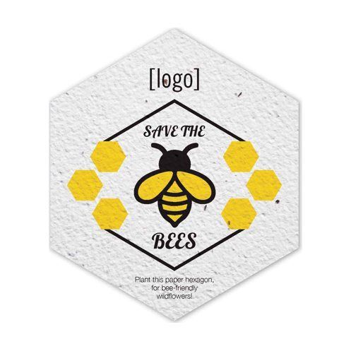 Hexagon Seed Paper Coaster