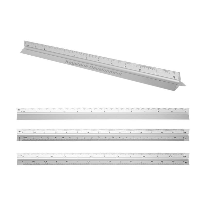 12 Inch Aluminum Triangular Ruler