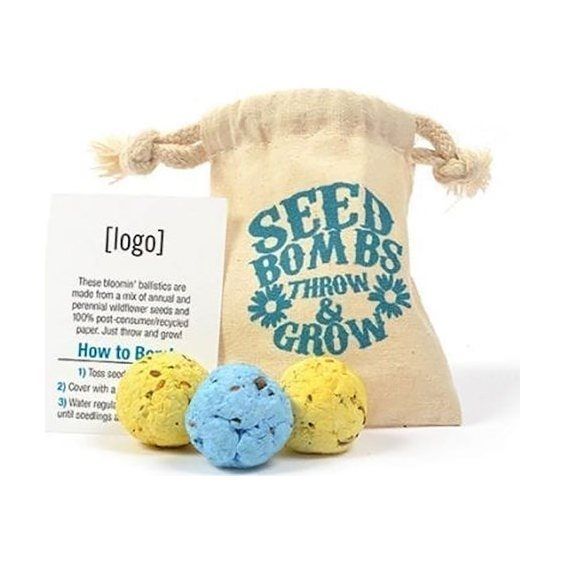 Seed Paper Bomb Bag, 3 Pack