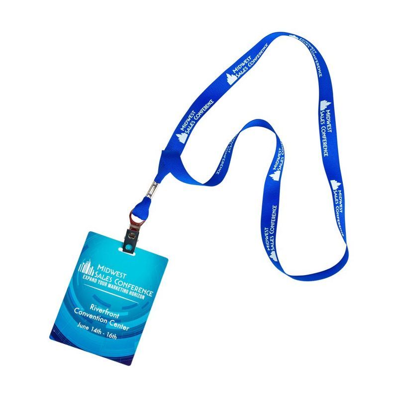 Conference Combo Lanyard with Full Color ID Badge