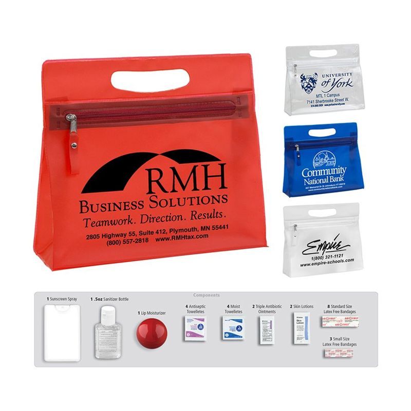 27 Piece First Aid Travel Kit in Zipper Pouch