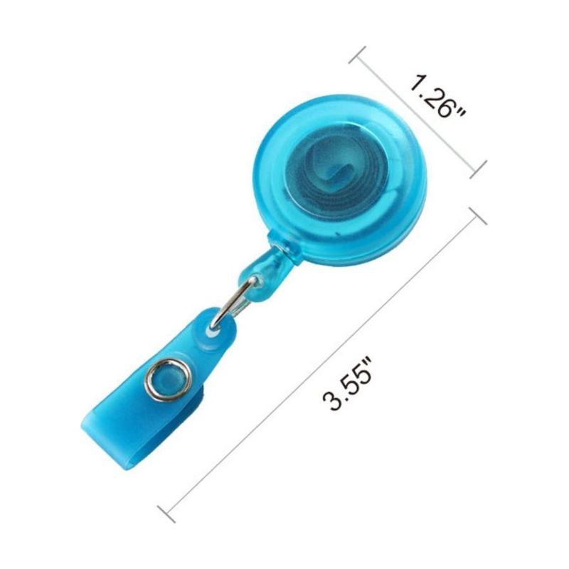 Clear Round Badge Reel with Matching Strap