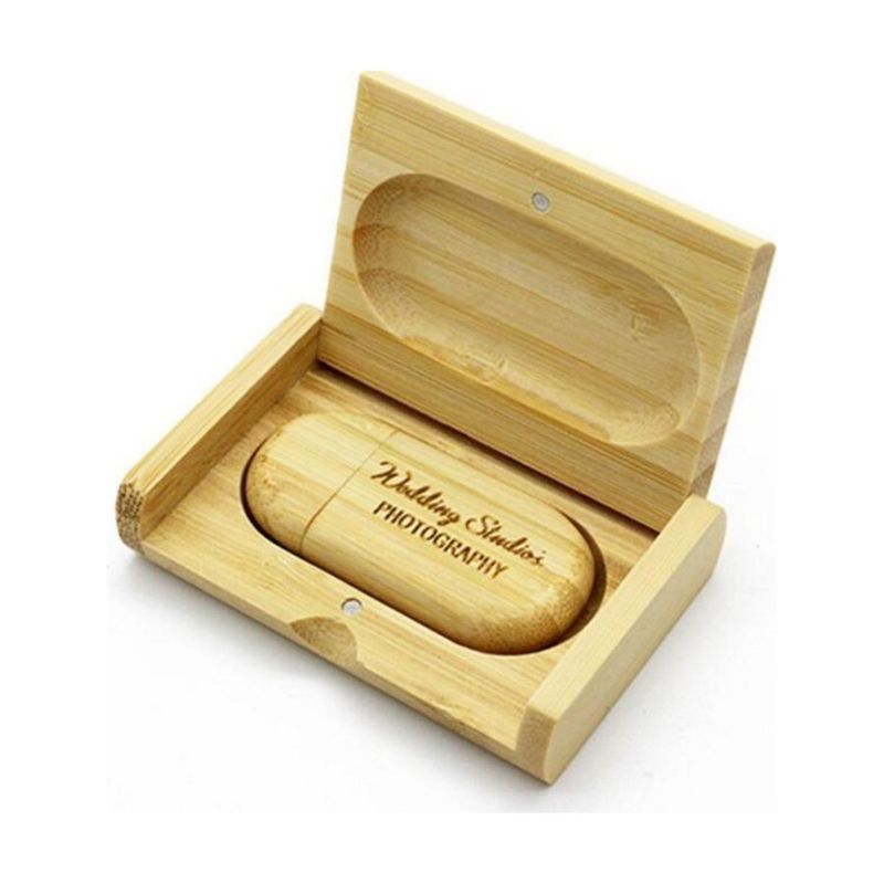Wooden Capsule USB Flash Drive with Magnetic Closure