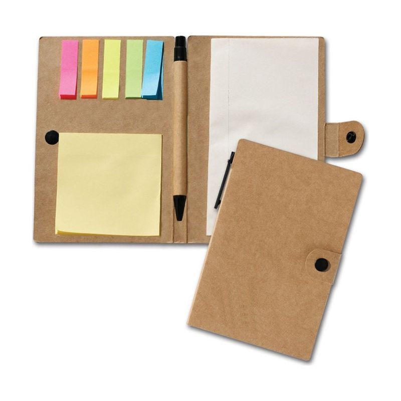 Recycled Jotter with Sticky Note and Flag Set