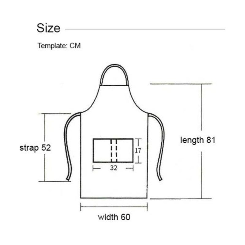 Waterproof Cotton Kitchen Apron with Two Pockets