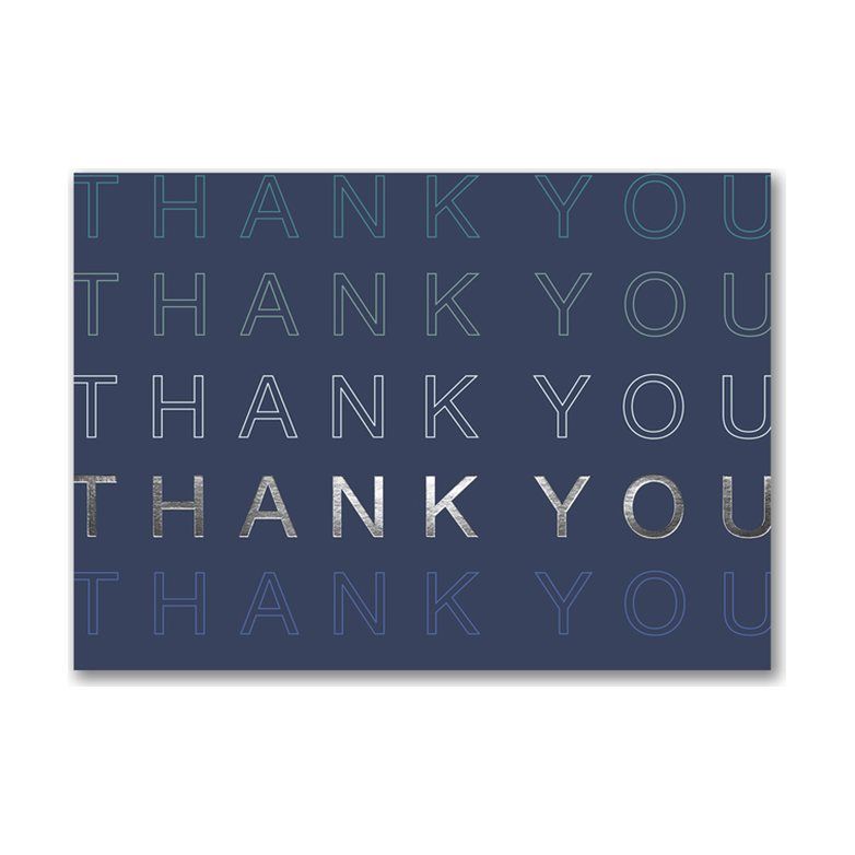 Repeating Thanks Thank You Card