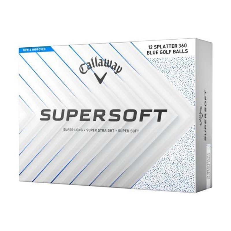 Callaway Supersoft Splatter 360 Golf Balls, Blue