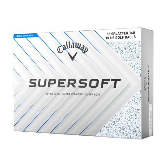 Callaway Supersoft Splatter 360 Golf Balls, Blue