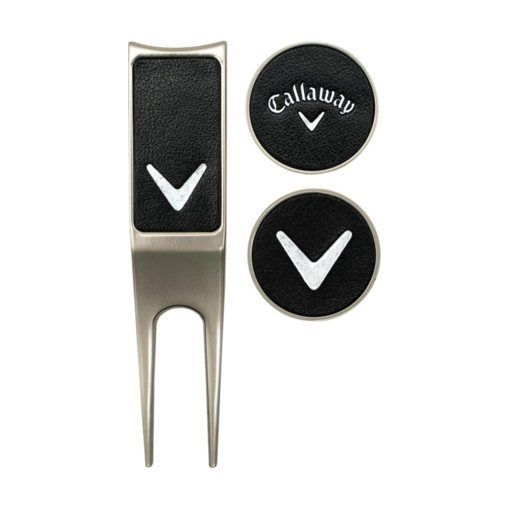 Callaway Leather Divot Tool and Ball Marker Kit