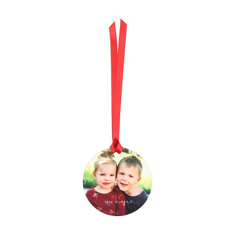 Full Bleed Photo Round Metal Ornament