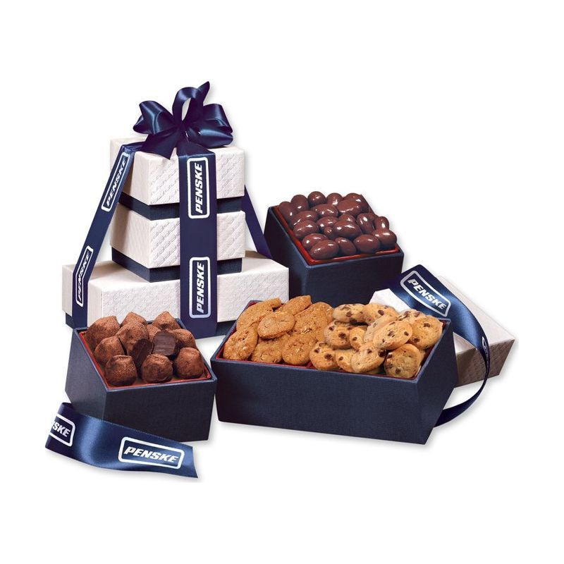 Sweet Delights Tower in Navy and White