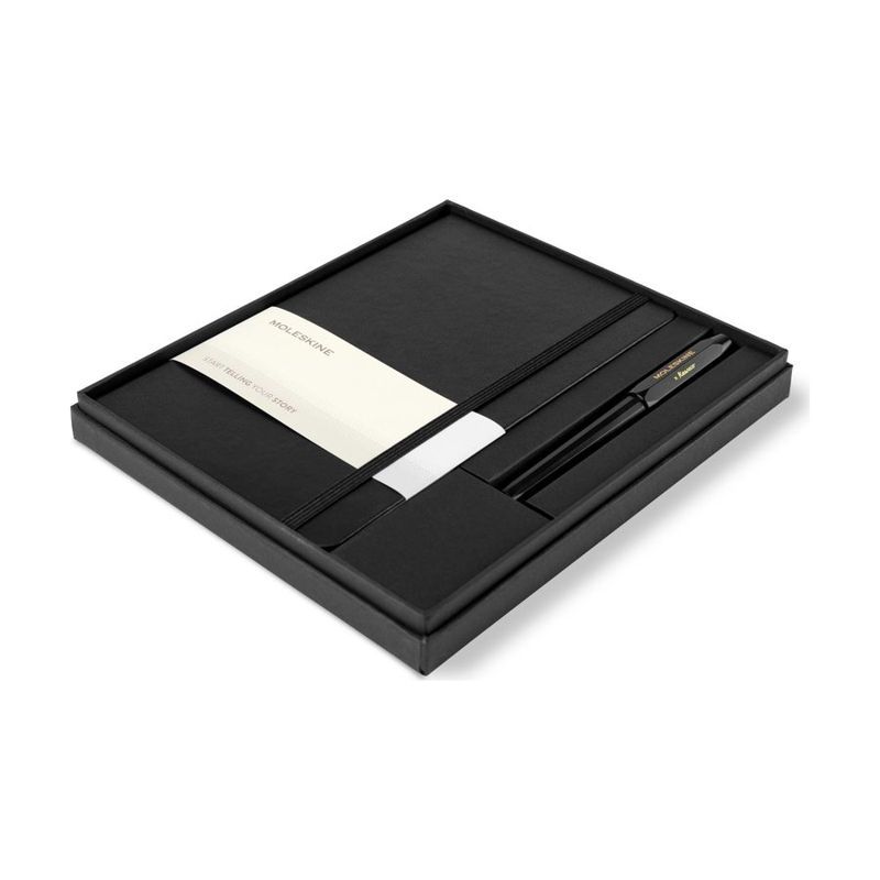Moleskine Large Notebook and Refillable Roller Pen Gift Set