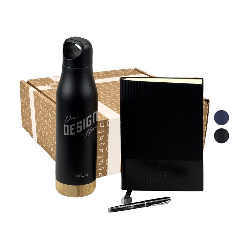 17 Oz. Water Bottle, Corduroy Notebook and Pen Gift Set
