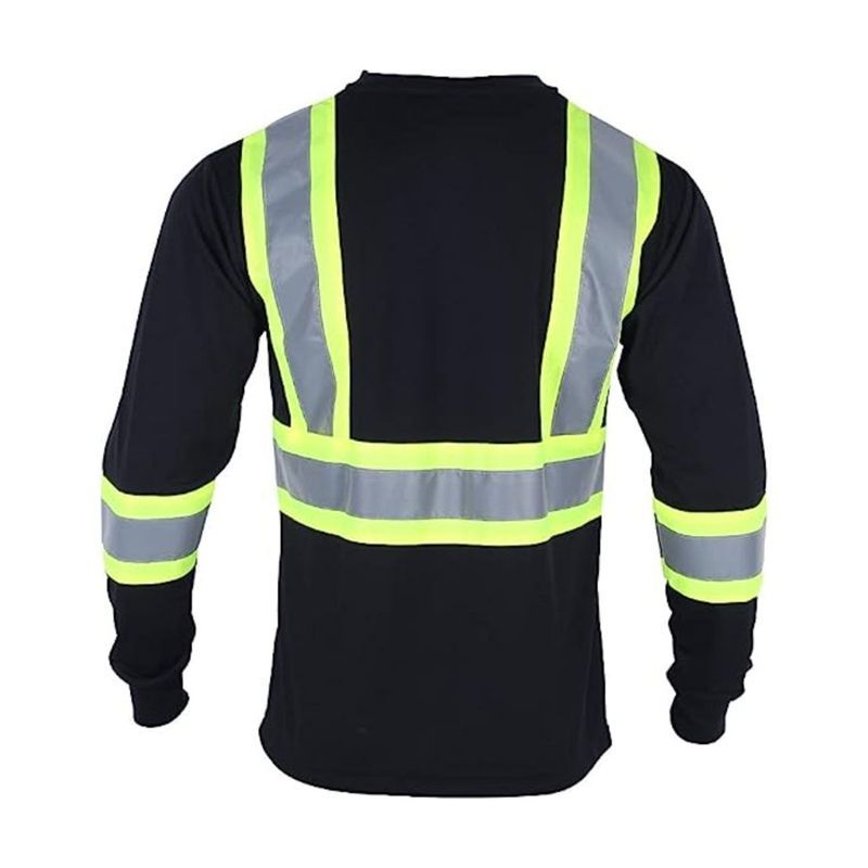 3.8 Oz Class 3 Reflective Tape Safety T-Shirt with Pocket