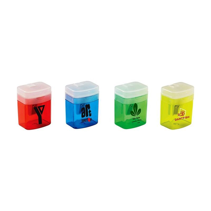 Translucent Pencil Sharpener with Flip Top Lid