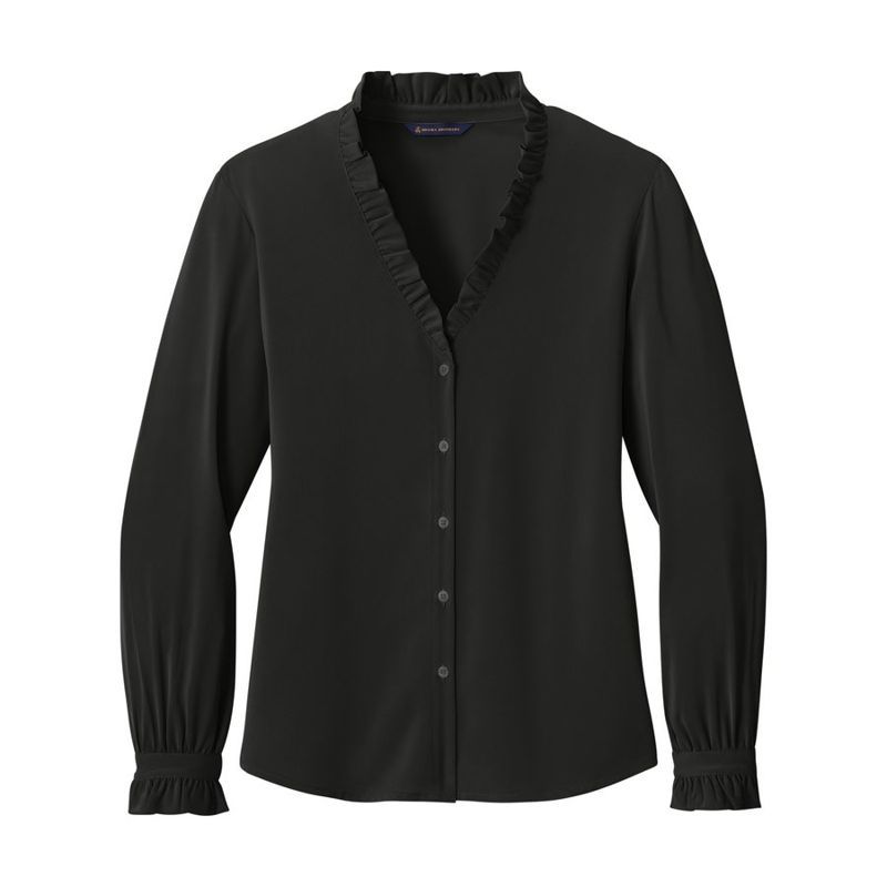 Women's Long Sleeve Ruffle Collar Blouse
