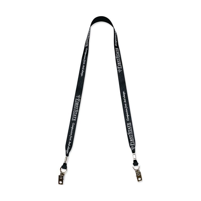 5/8" Super Value Lanyard with Double Bulldog Clips