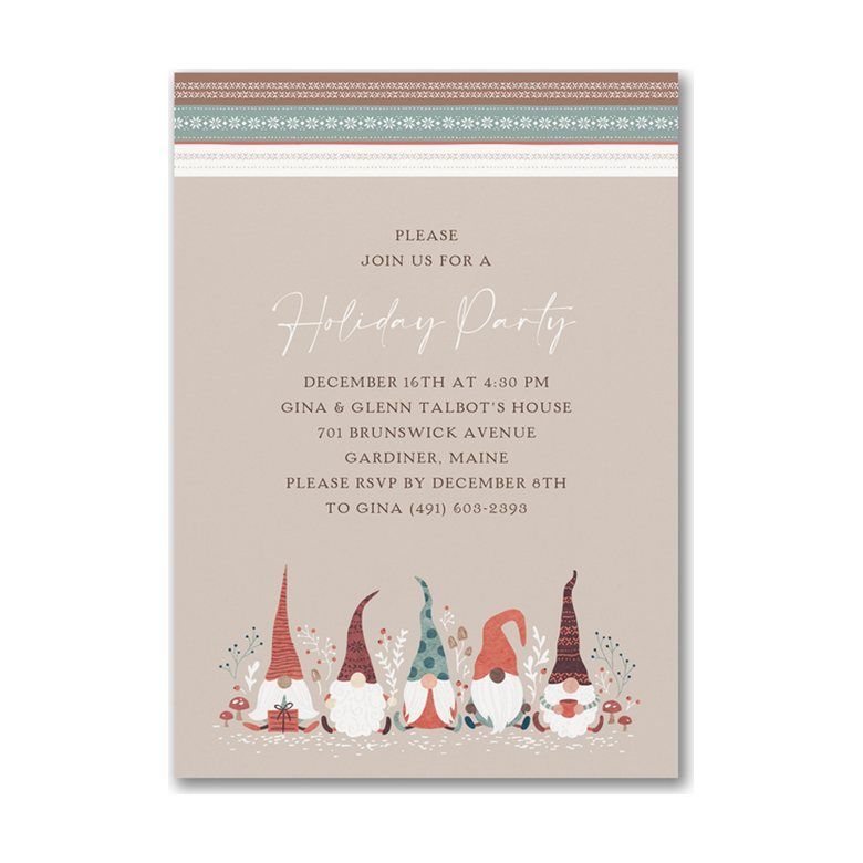 Gnome for Christmas Invitation