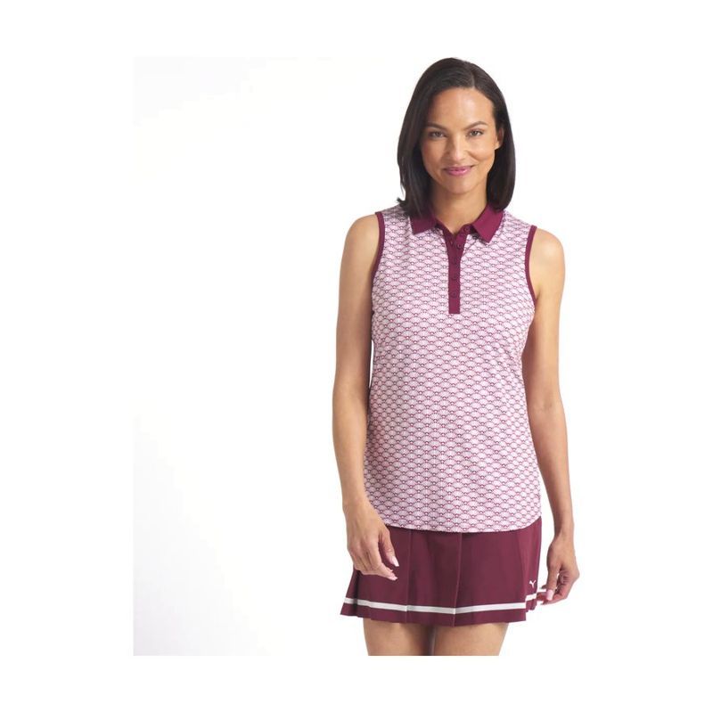 PUMA Women's Cloudspun Sleeveless Golf Polo