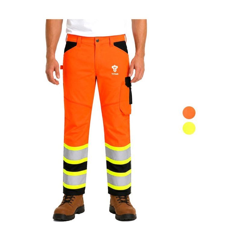 Stain Resistant Hi-Vis Work Pants