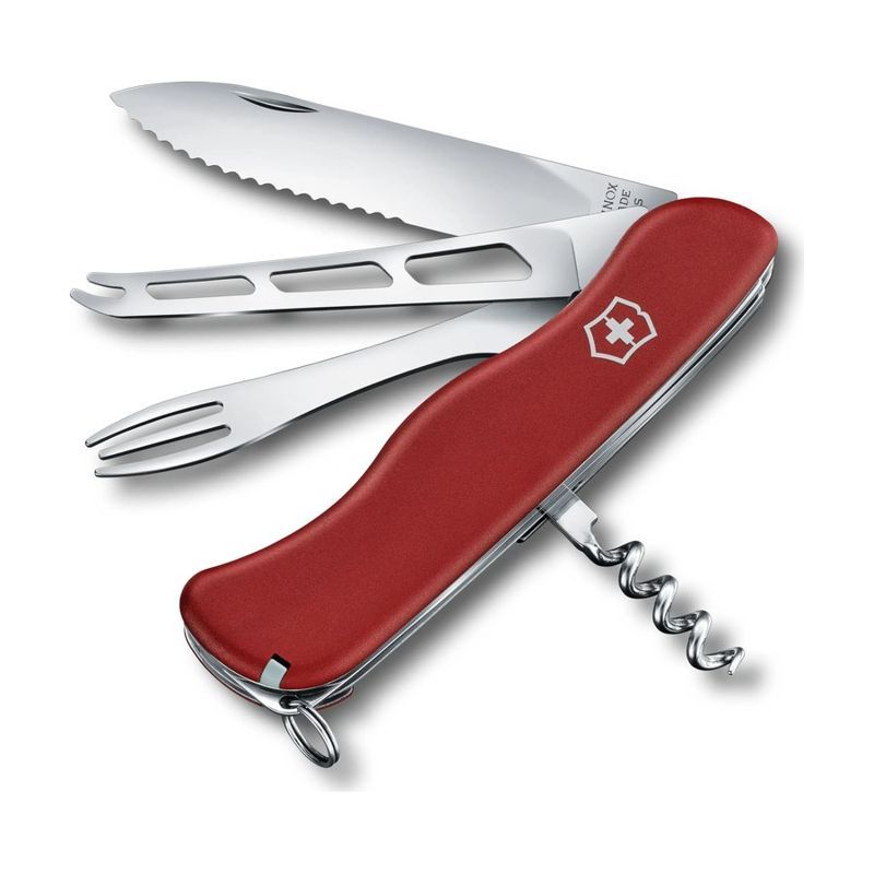 Cheese Master 8-Function Swiss Army Knife, Red