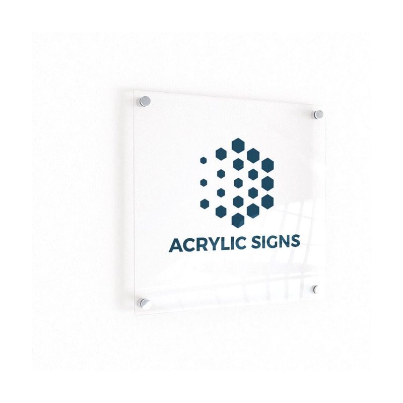 Clear Acrylic Sign 1 ft x 1 ft