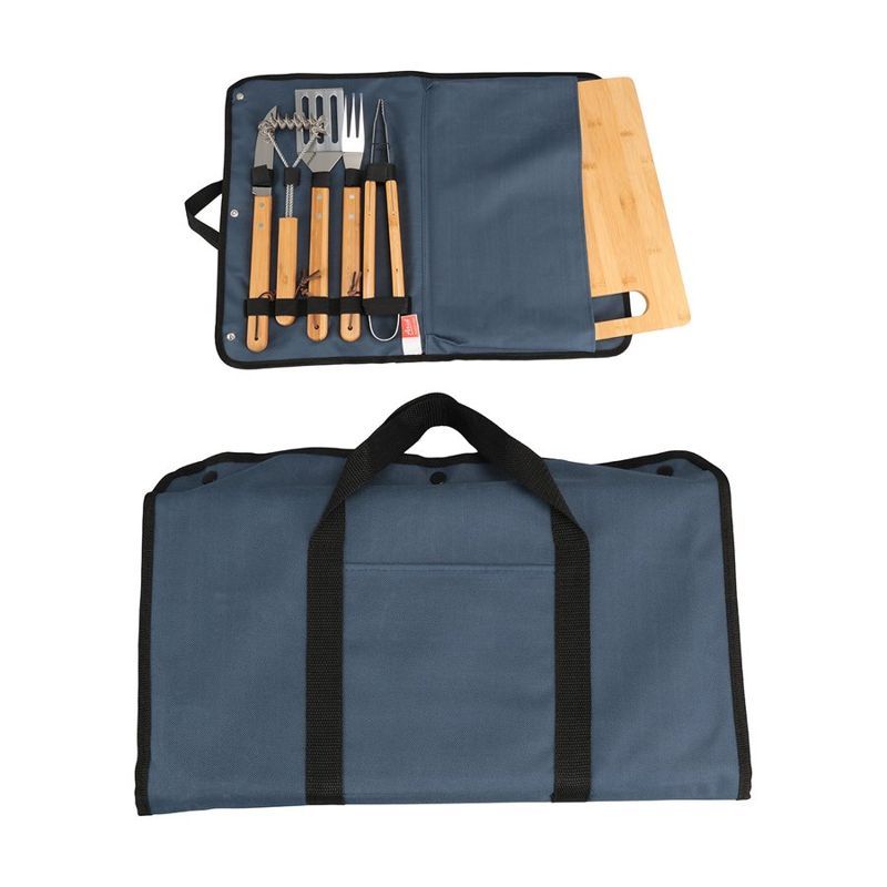 Firepit 5-Piece BBQ Set with Cutting Board and Carrying Case