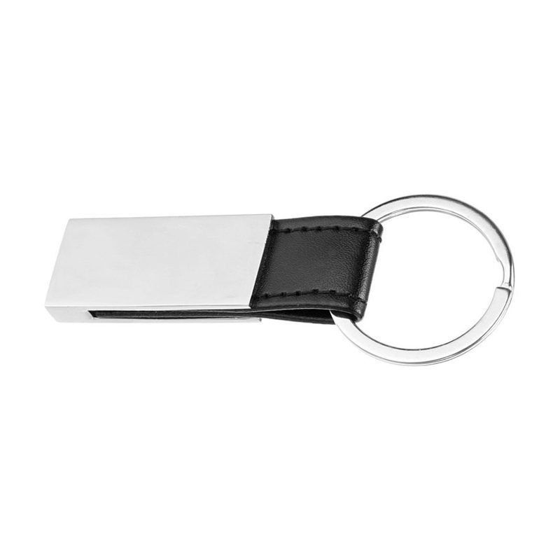 Leather and Metal Keychain