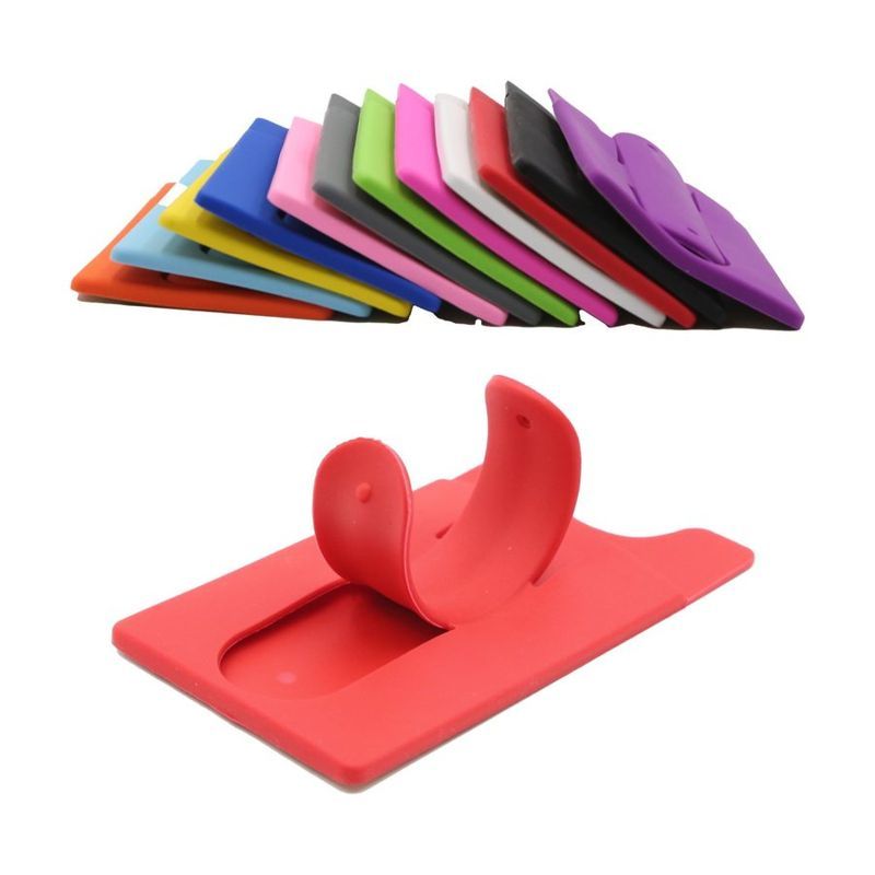 Silicone Phone Wallet Kickstand Sleeve with Cord Organizer
